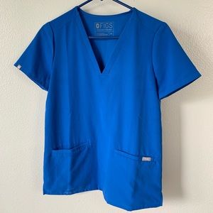 Figs xs Royal blue casma top